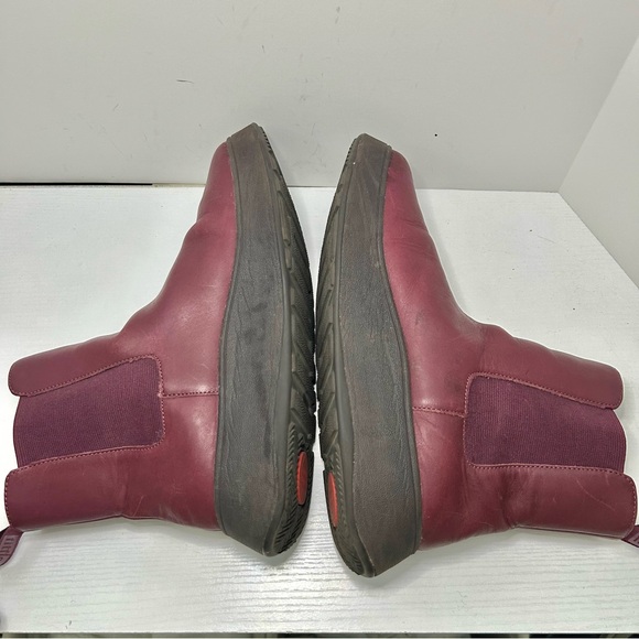 Fitflop F-Mode Plummy Purple Leather Platform Ankle Chelsea Boots Size 10 - Picture 8 of 16